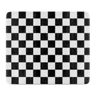 Planche À Découper Motif chèque À damiers noir blanc