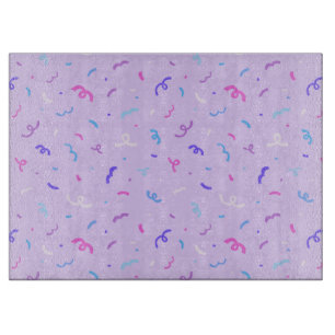 Planche À Découper Motif Confetti violet