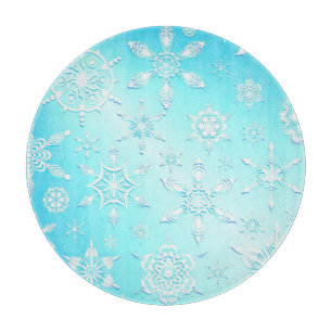 Planche À Découper Motif Crystal Snowflakes