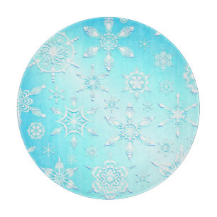 Planche À Découper Motif Crystal Snowflakes