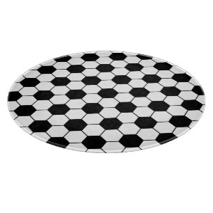 Planche À Découper Motif de balle de football adapté noir blanc