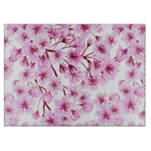 Planche À Découper Motif de fleurs de cerisiers