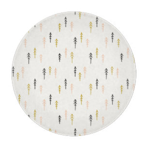 Planche À Découper Motif de forêt d'arbre de Noël