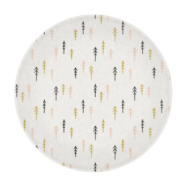 Planche À Découper Motif de forêt d'arbre de Noël (Devant)