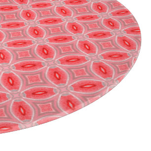 Planche À Découper Motif de formulaires Abstraits rouges