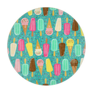 Planche À Découper Motif de glace coloré été