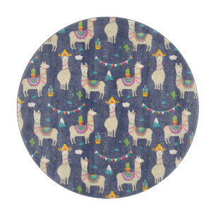 Planche À Découper Motif de lama de célébration