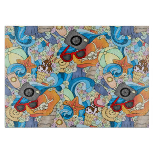 Planche À Découper Motif de loisirs d'été