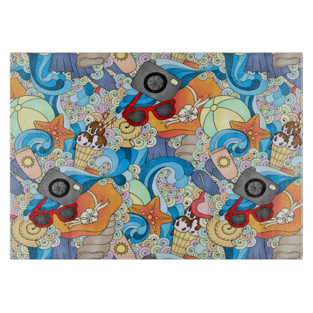 Planche À Découper Motif de loisirs d'été (Devant)