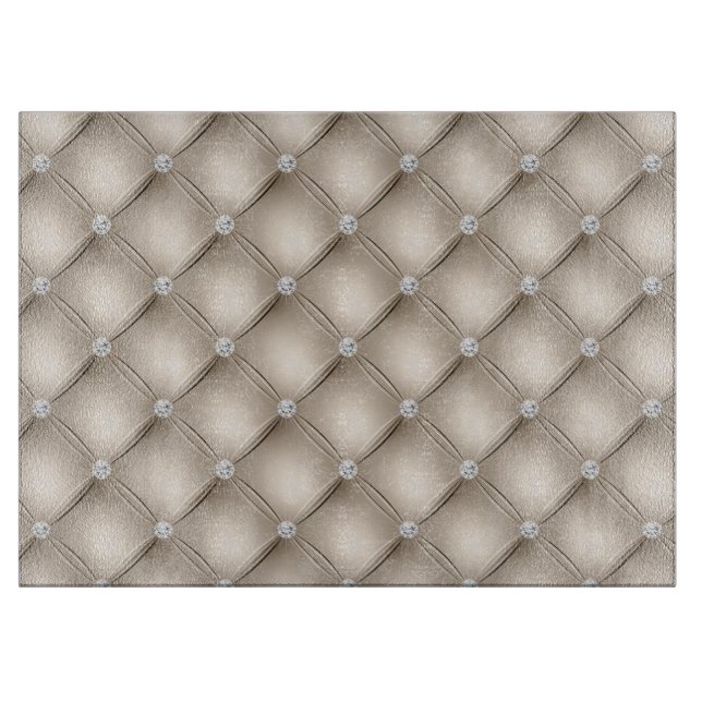 Planche À Découper Motif de luxe Champagne Diamond Tufted (Devant)