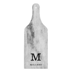 Planche À Découper Motif de marbre personnalisé Monogramme de nom de 