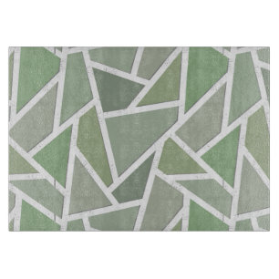 Planche À Découper Motif de mosaïque vert olive