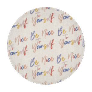 Planche À Découper Motif de motivation coloré tiré à la main