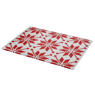 Planche À Découper Motif de Noël des flocs de neige de Noël