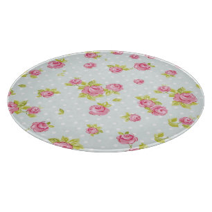 Planche À Découper Motif de papier peint d'élégance des roses roses 4