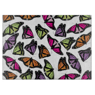 Planche À Découper Motif de papillons colorés