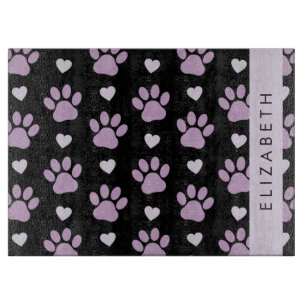 Planche À Découper Motif De Pâtes, Pâtes Lilac, Coeurs, Votre Nom