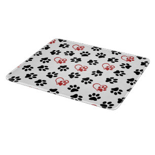 Planche À Découper Motif De Pâtes, Pâtes Noires, Pâtes Rouges, Coeurs