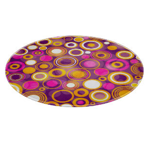 Planche À Découper Motif de point violet de polka