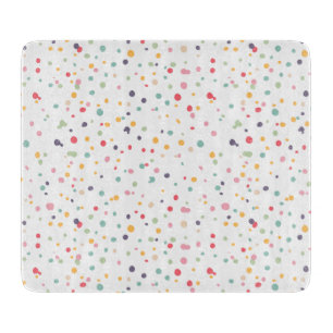 Planche À Découper Motif de points coloré mignon de confettis