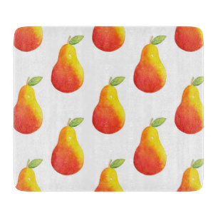 Planche À Découper Motif de poire aquarelle