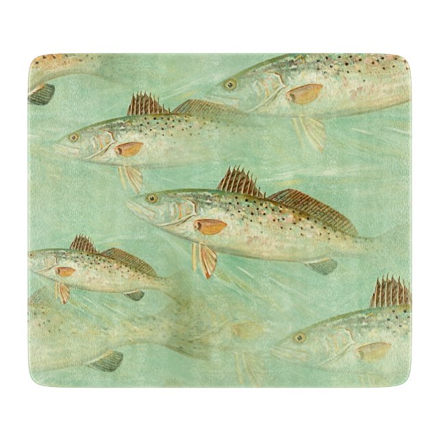 Planche À Découper Motif de poisson basse   (Devant)