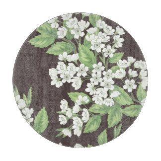 Planche À Découper Motif de printemps, branches vertes sans soudure.