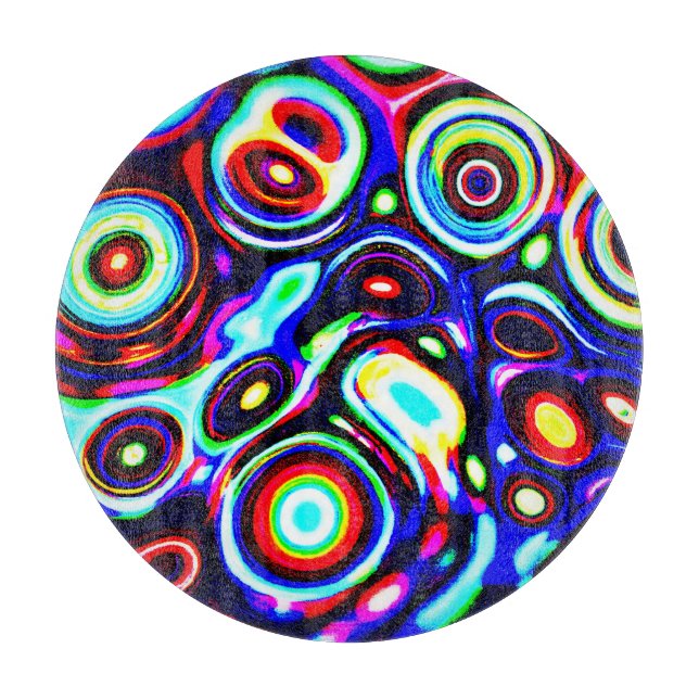 Planche À Découper Motif de pulse de Neon vibrant (Devant)