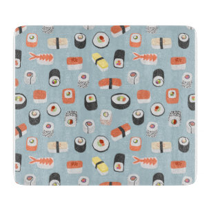 Planche À Découper Motif de rouleaux Sushi Nigiri Maki