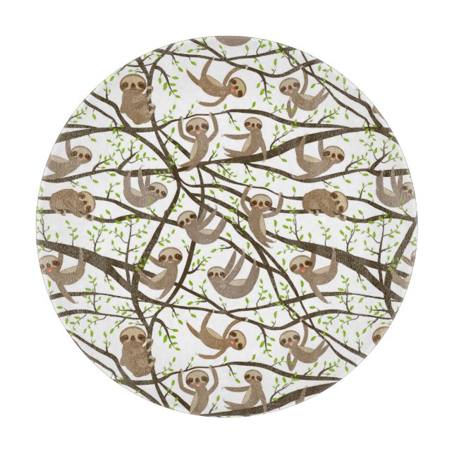 Planche À Découper Motif de sourire de paresse (Devant)