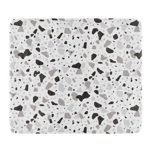 Planche À Découper Motif de Terrazzo monochromatique (Devant)