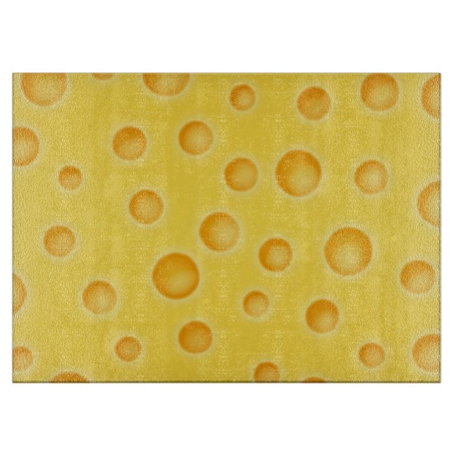 Planche À Découper Motif de texture au fromage suisse (Devant)