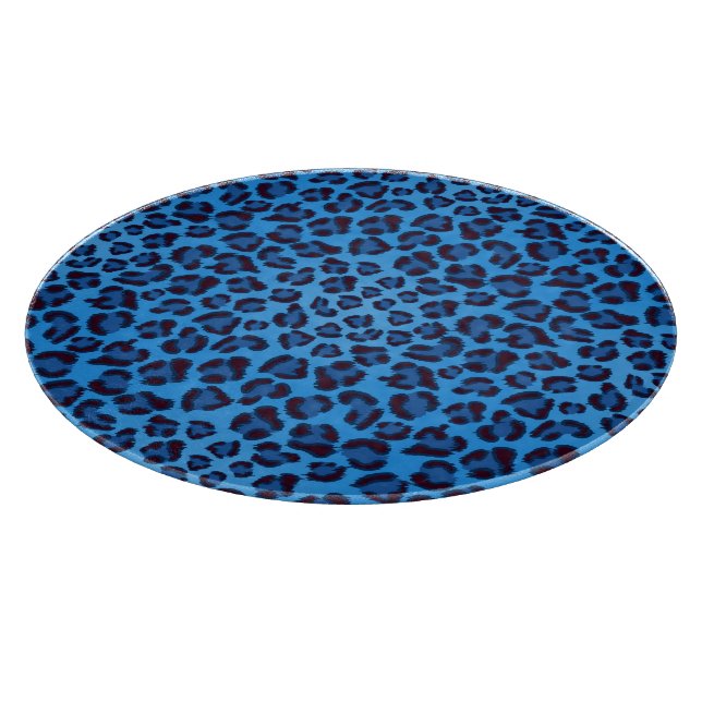 Planche À Découper motif de texture de léopard bleu (Coin)