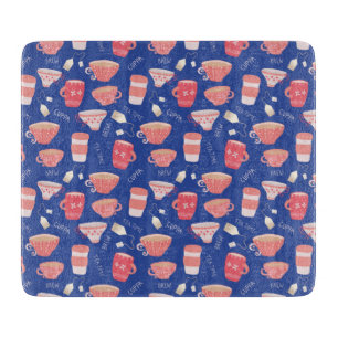 Planche À Découper motif de thé à thé vintage