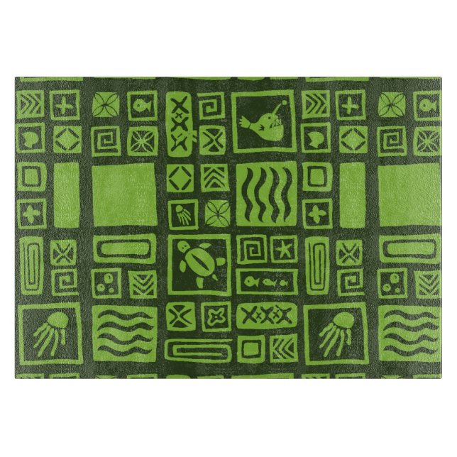 Planche À Découper Motif de Tiki (Devant)