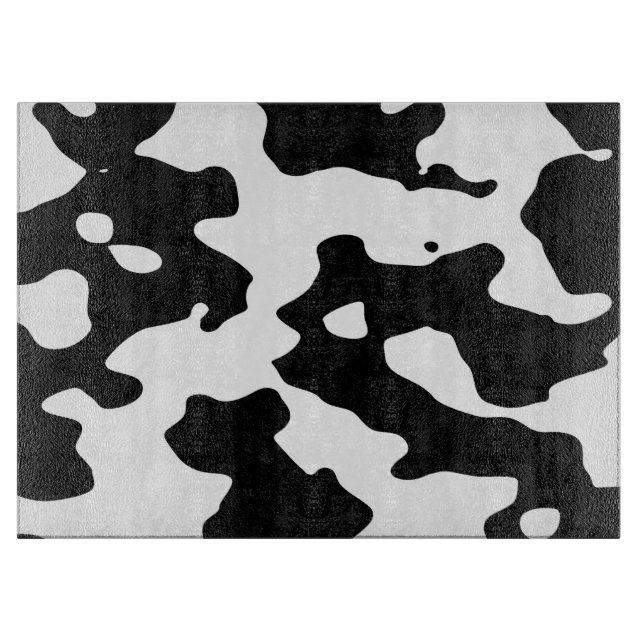 Planche À Découper Motif de vache noir et blanc (Devant)