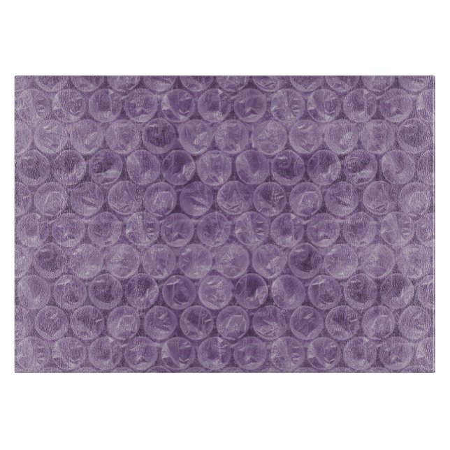 Planche À Découper Motif d'enveloppement de bulle violette (Devant)