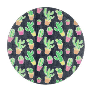 Planche À Découper Motif des cactus à aquarelle de Neon