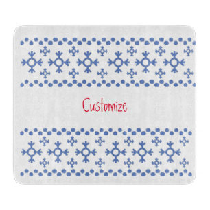 Planche À Découper Motif des flocons de neige bleu Cute Thunder_Cove