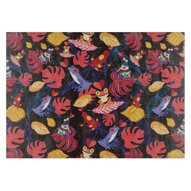 Planche À Découper Motif des grenouilles d'amants (Devant)