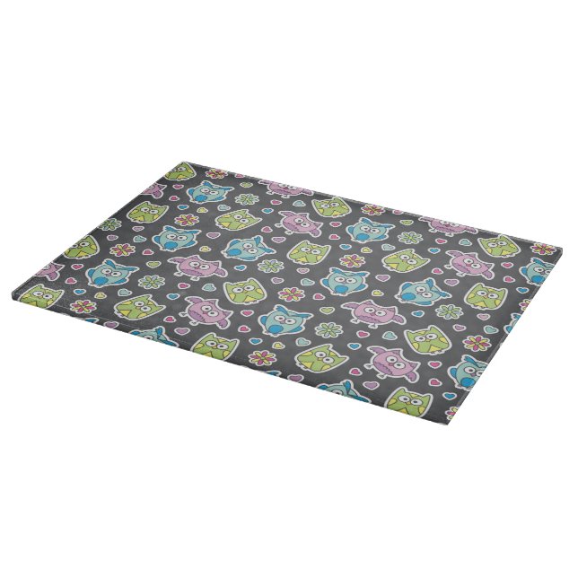 Planche À Découper motif des hiboux de bande dessinée (Coin)