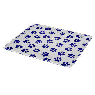 Planche À Découper Motif Des Paws, Paws Chiens, Paws Bleus Marine