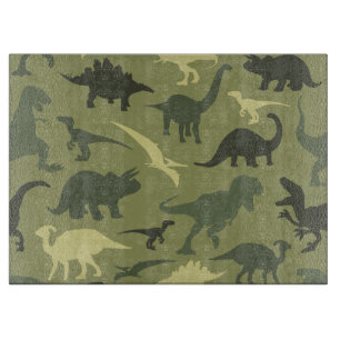 Planche À Découper Motif Dinosaure, Silhouette Dinosaure, Dino Vert