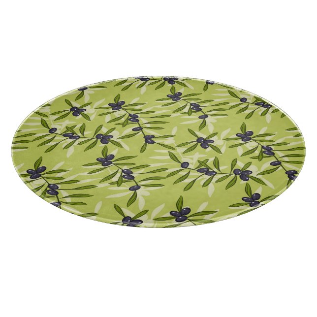 Planche À Découper Motif d'olive (Coin)