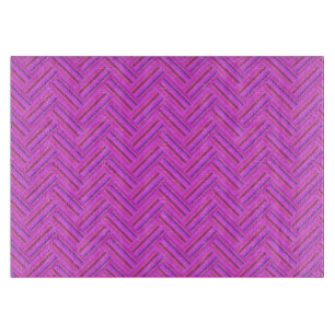 Planche À Découper Motif double tissage à rayures roses