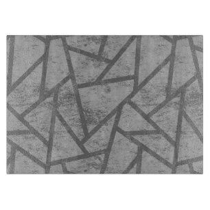 Planche À Découper Motif en mosaïque gris