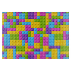 Planche À Découper Motif en plastique de blocs de construction