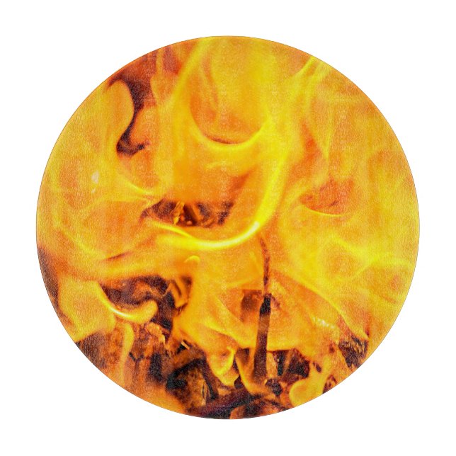 Planche À Découper Motif Feu Et Flames (Devant)