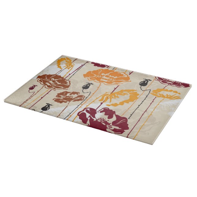 Planche À Découper Motif floral 4 d'élégance abstraite (Coin)