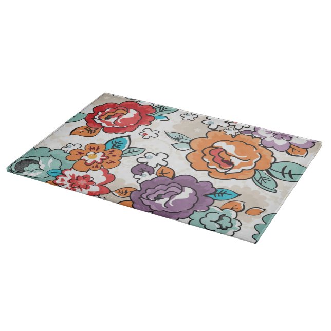 Planche À Découper Motif floral 5 d'élégance abstraite (Coin)